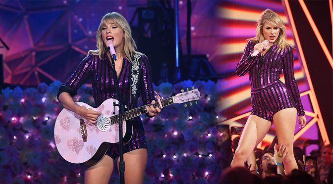 Taylor Swift – Sexy Legs at 2019 Amazon Prime Day Concert in New York
