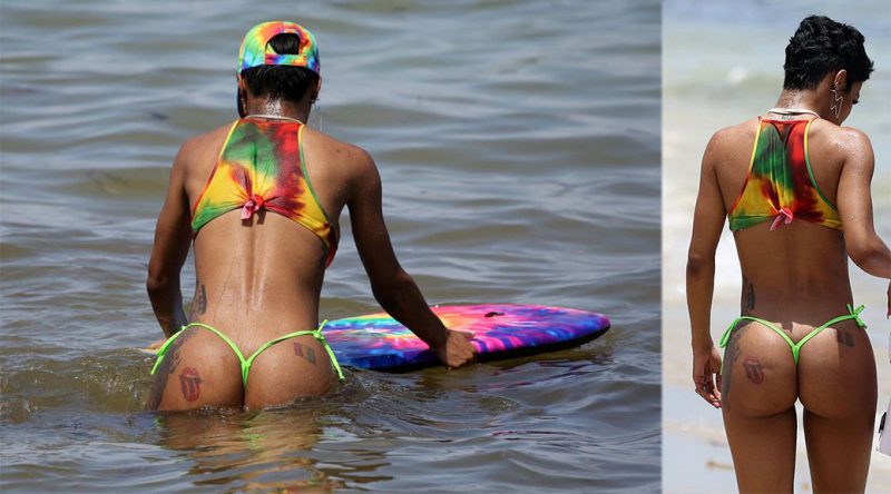 Teyana Taylor – Thong Bikini Candids in Miami