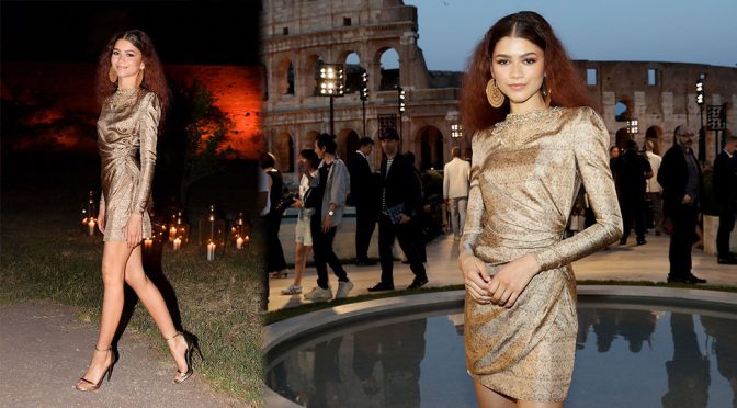 Zendaya – Sexy Legs at Cocktail at Fendi Couture Fall Winter 2019/2020 in Rome