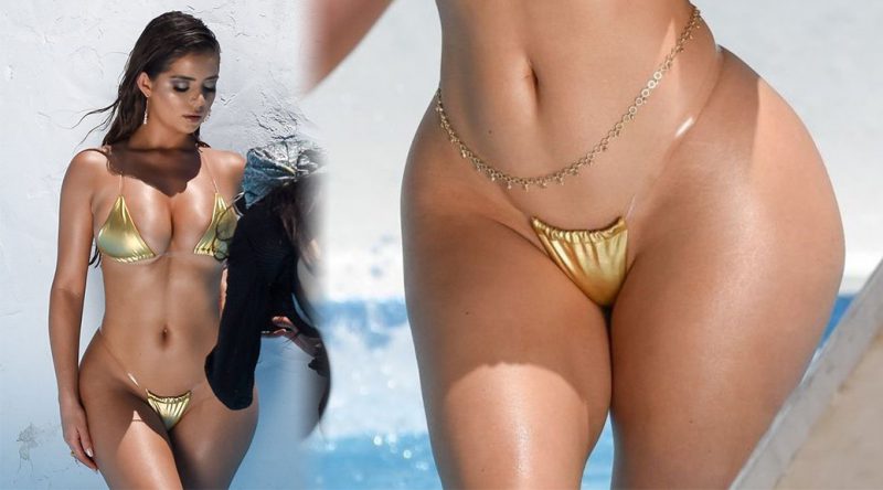 Demi Rose Mawby – Tiny Gold Bikini Photoshoot
