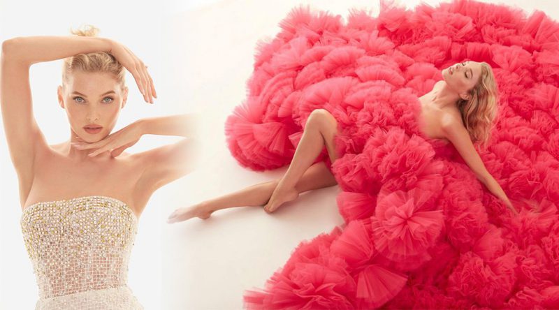 Elsa Hosk – Enchant in Nicole + Felicia Couture Campaign 2019