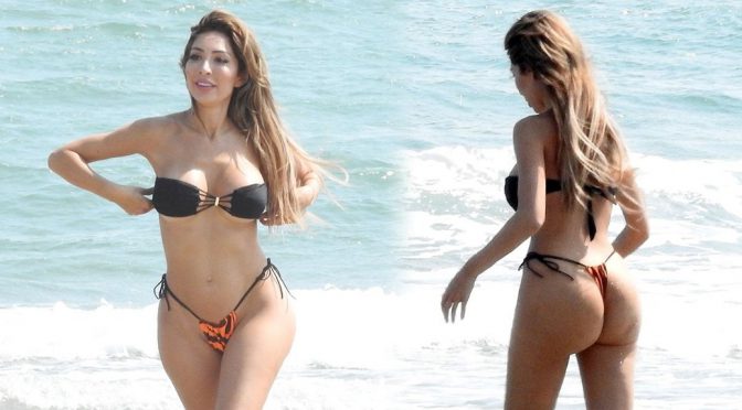 Farrah Abraham – Sexy Curvy Body in a Bikini at the Beach in Venice
