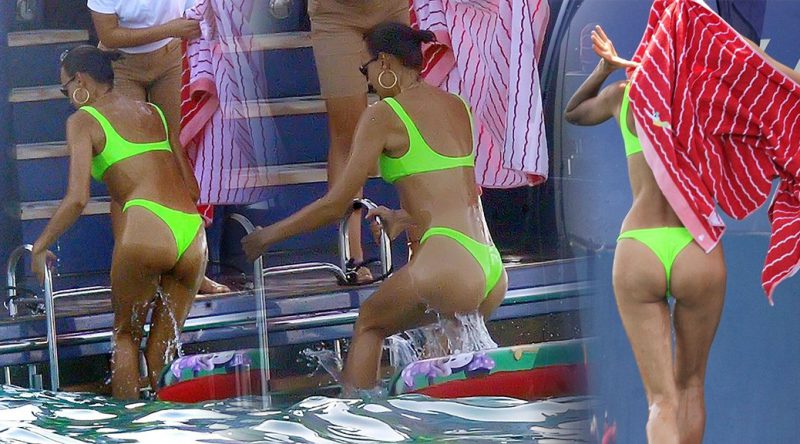 Irina Shayk – Thong Bikini Candids in Ibiza