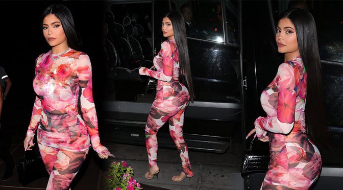 Kylie Jenner – Sexy Curves in Tight Dress in Las Vegas