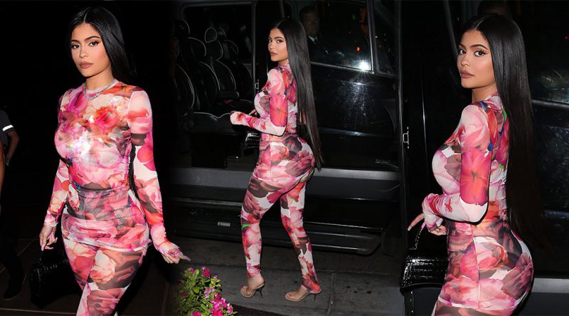 Kylie Jenner – Sexy Curves in Tight Dress in Las Vegas