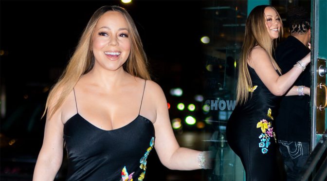 Mariah Carey – Sexy Big Cleavage at Mr Chow in New York