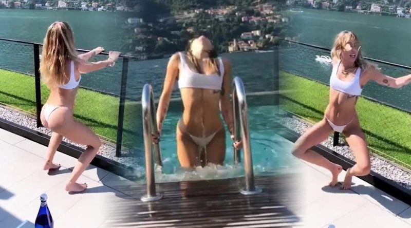 Miley Cyrus – Sexy White Bikini Dance Video