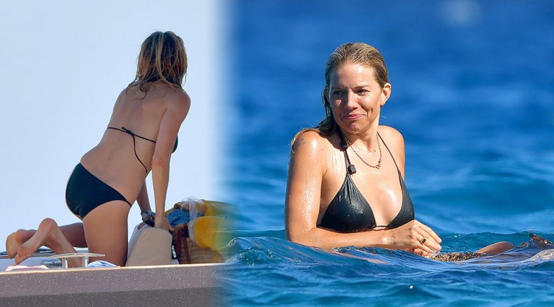 Sienna Miller – Bikini Candids on a Boat in St. Tropez