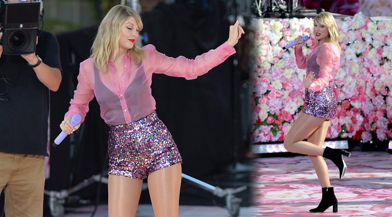 Taylor Swift Leggy on ABC’s “Good Morning America” in New York