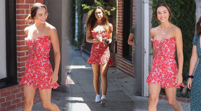 Alexis Ren – Leggy at Alfred’s Coffee in West Hollywood