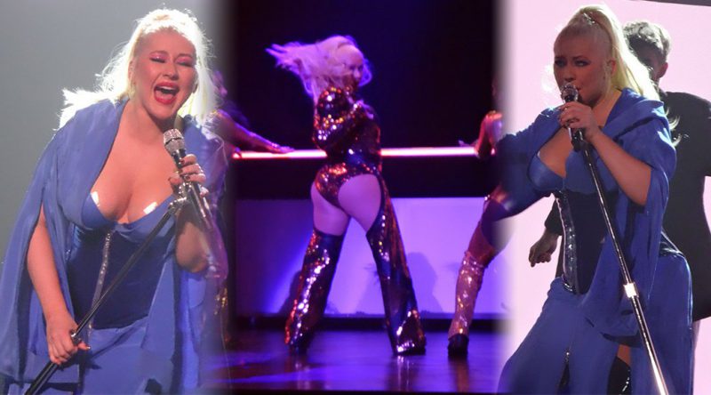 Christina Aguilera – Big Cleavage at Zappos Theater in Las Vegas