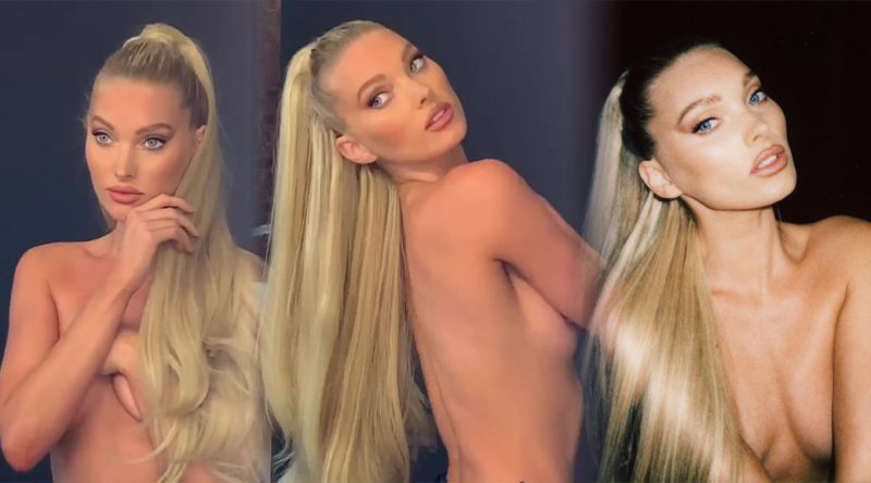 Elsa Hosk – Topless NIpslip Photoshoot