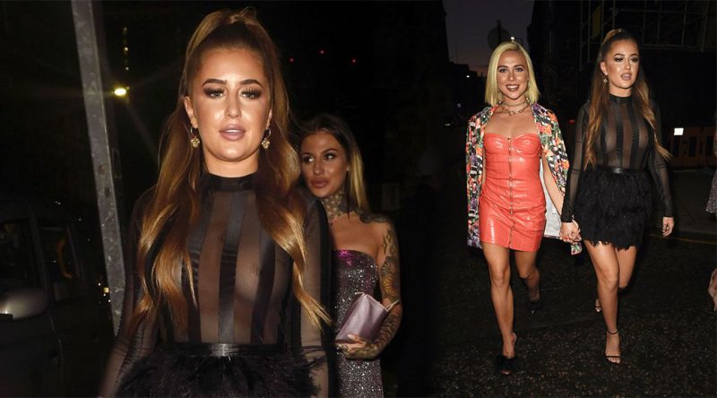 Georgia Steel – Braless See-Through Candids at Rosso Restaurant in Manchester