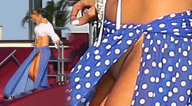 Jennifer Lopez – Sexy Upskirt Candids at the Nikki Beach in St. Tropez