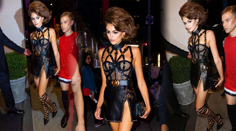 Kaia Gerber – Sexy Upskirt Candids in New York