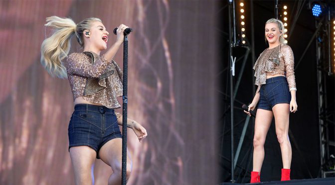 Kelsea Ballerini – Leggy at BBC2 Radio Live 2019 at Hyde Park in London