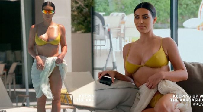 Kim Kardashian – “Keeping up with Kardashians” Bikini Caps
