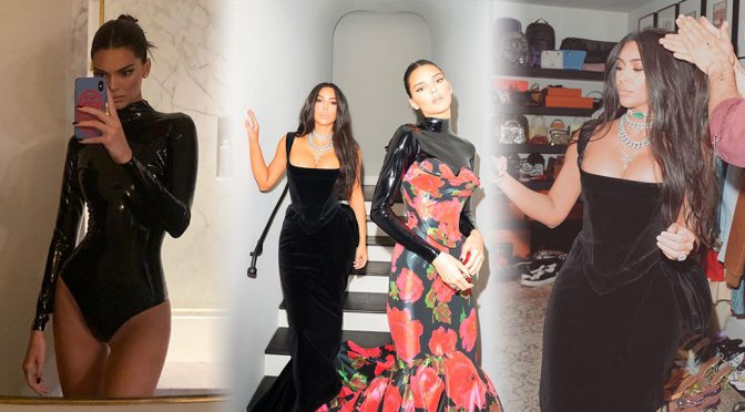 Kim Kardashian and Kendall Jenner – Emmy Awards Backstage Photoshoot