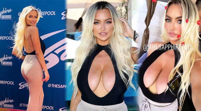 Lindsey Pelas – Huge Boobs at the Sapphire Topless Pool & Day Club Labor Day Weekend Poolside Bash