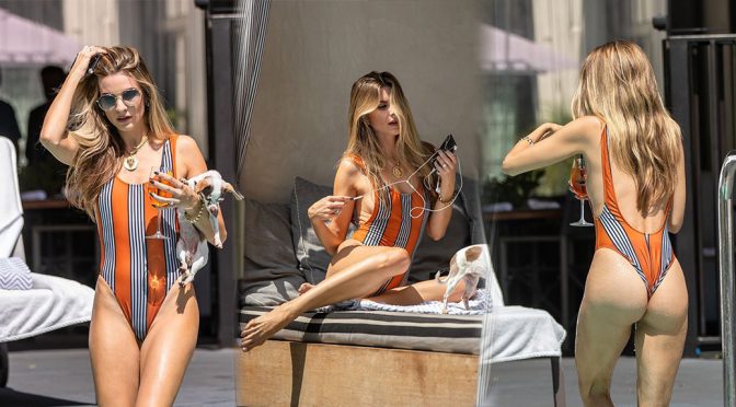 Rachel McCord – Sexy Swimsut Candids at the Pool in Hollywood