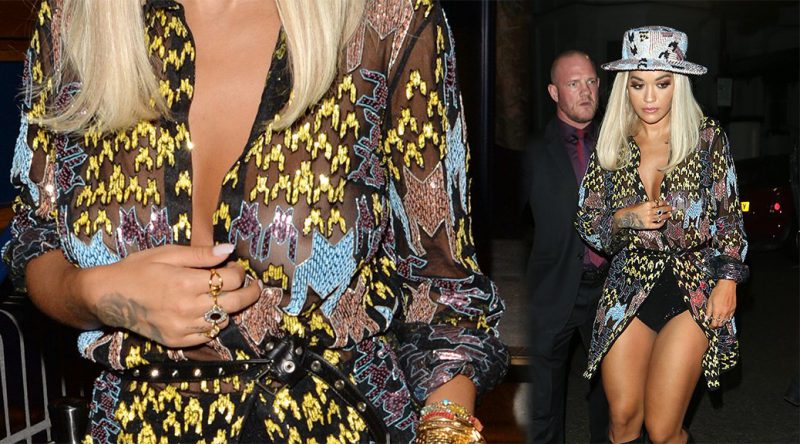 Rita Ora – Braless Breasts at Love Magazine LFW Party in London