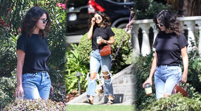 Selena Gomez – Braless Candids in Los Angeles
