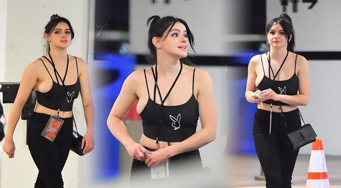 Ariel Winter – Sexy Areola Slip at Universal Studios Halloween Horror Nights in Hollywood