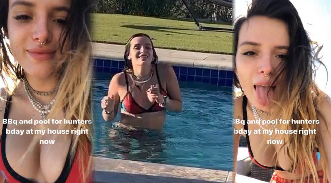 Bella Thorne – Sexy Boobs in BIkini Top Video
