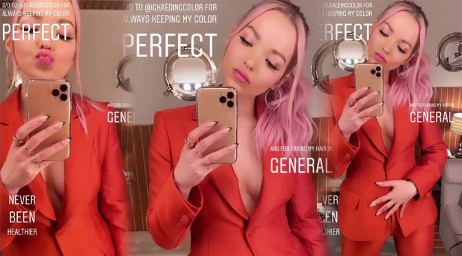 Dove Cameron – Sexy Braless Selfie Video