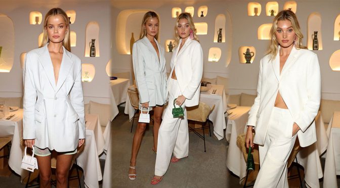 Frida Aasen & Elsa Hosk – Sexy at “Oursin” Restaurant Opening in Paris