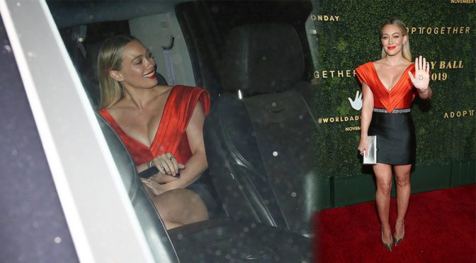 Hilary Duff – Sexy Big Cleavage at 5th Adopt Together Baby Ball Gala
