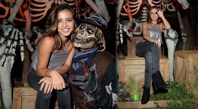 Isabela Moner at Knott’s Scary Farm in Buena Park