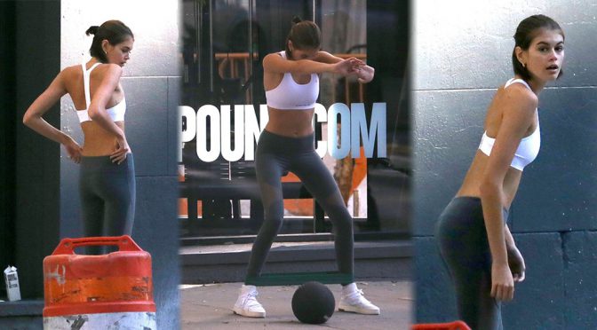 Kaia Gerber – Sexy Workout at The Dogpound Gym in New York