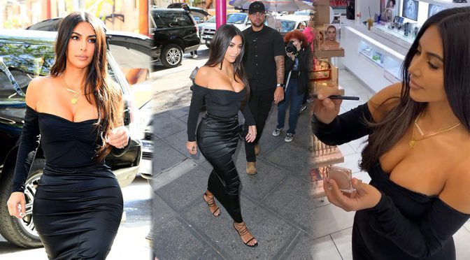 Kim Kardashian – Sexy Cleavage out in New York
