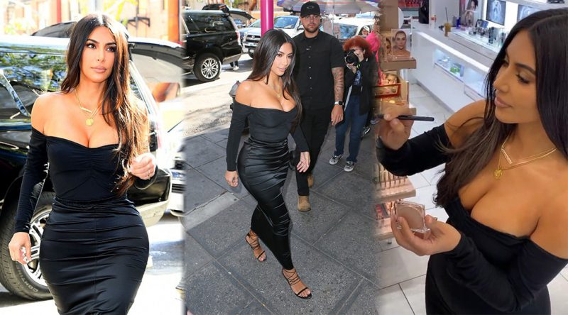 Kim Kardashian – Sexy Cleavage out in New York