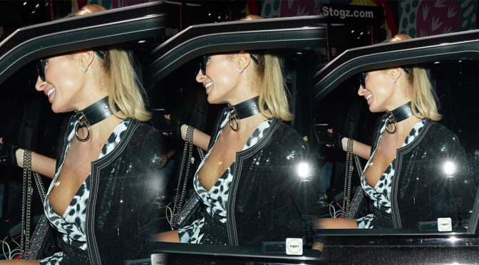 Paris Hilton – Nipslip Candids at Trashy Lingerie in Hollywood