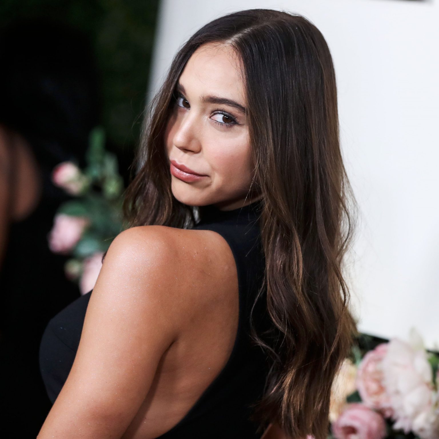 Alexis Ren Sexy Black Dress
