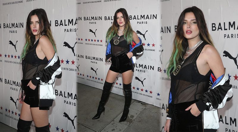 Bella Thorne – Sexy Boots at PUMA x Balmain Launch Event in Los Angeles