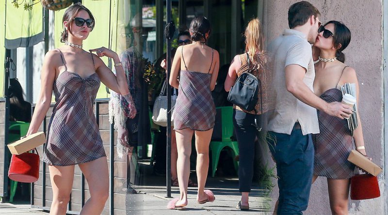 Eiza Gonzalez – Leggy in Sexy Dress at Blu Jam Cafe in Los Angeles