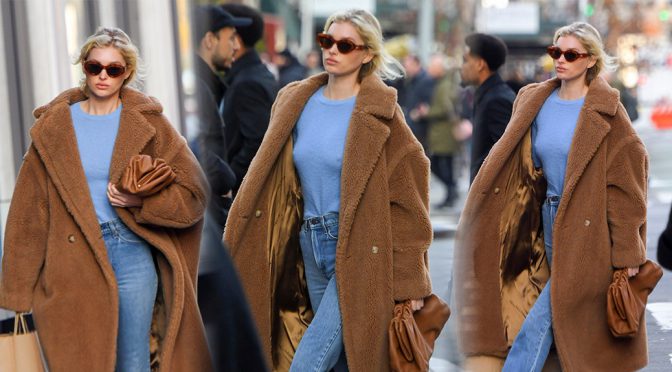 Elsa Hosk – Braless Pokies Out in New Yor