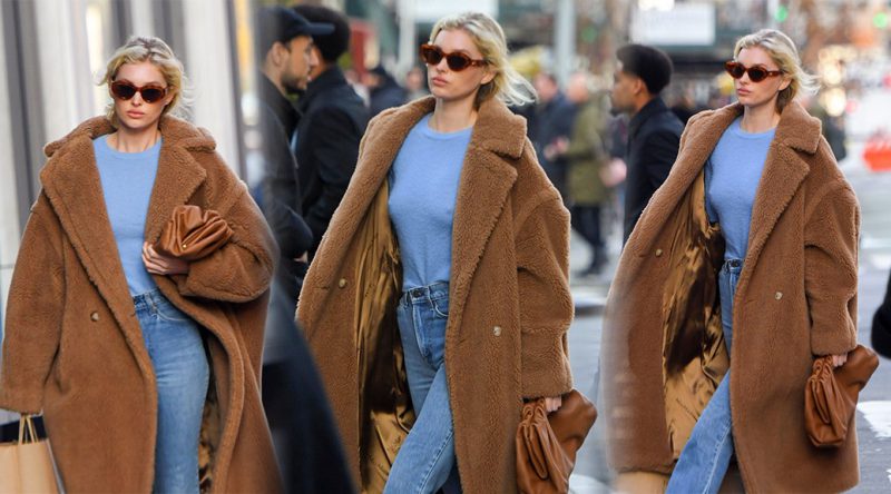 Elsa Hosk – Braless Pokies Out in New Yor