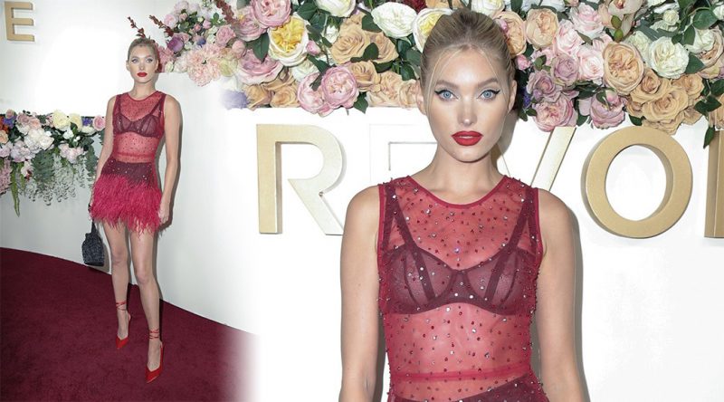 Elsa Hosk – Sexy Nipples in Sheer Bra at 3rd Annual #REVOLVEawards in Hollywood