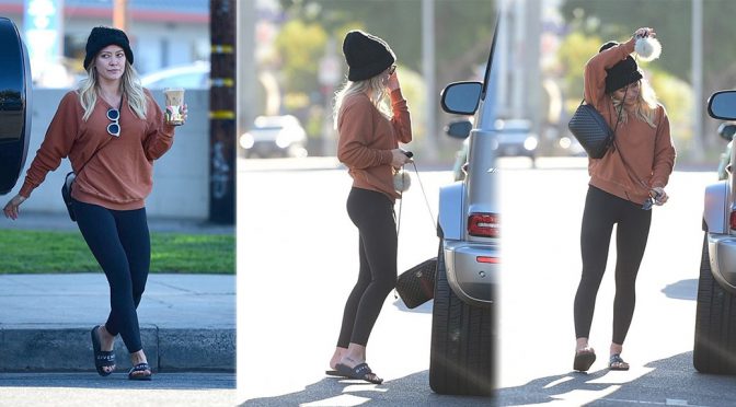 Hilary Duff – Sexy in Leggings out in Los Angeles