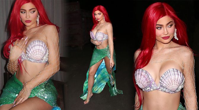 Kylie Jenner as Sexy Ariel from “The Little Mermaid” at Halloween party in Beverly Hills
