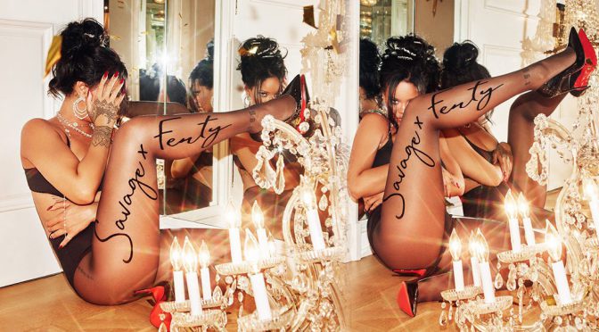 Rihanna – Sexy Pantyhose SavegeXFenty Photoshoot