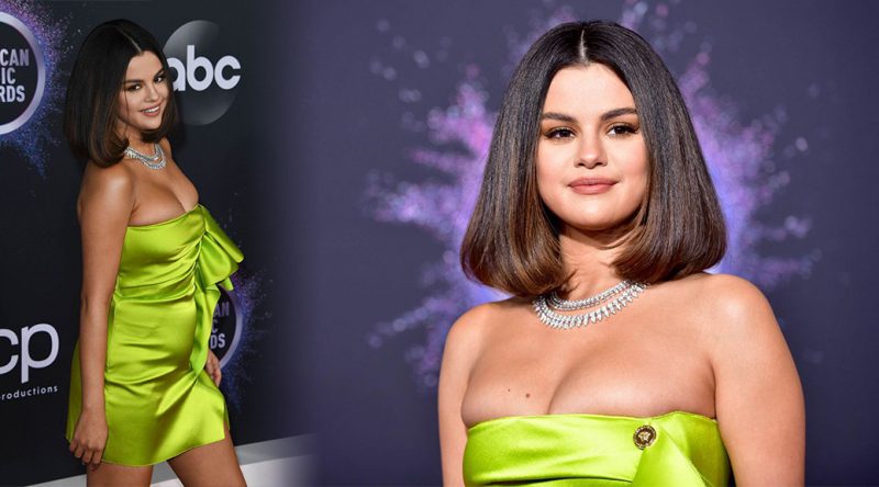 Selena Gomez – Sexy Big Cleavage at 2019 American Music Awards in Los Angeles