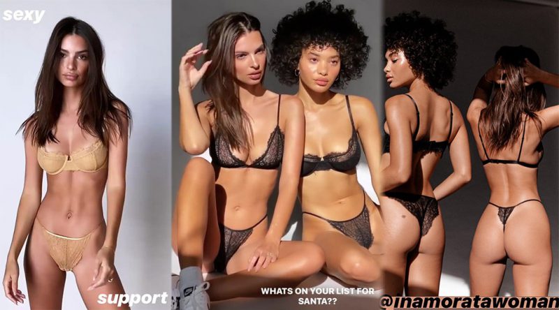 Emily Ratajkowski – Perfect Body in Skimpy Lingerie in Inamorata Woman Lingerie Video