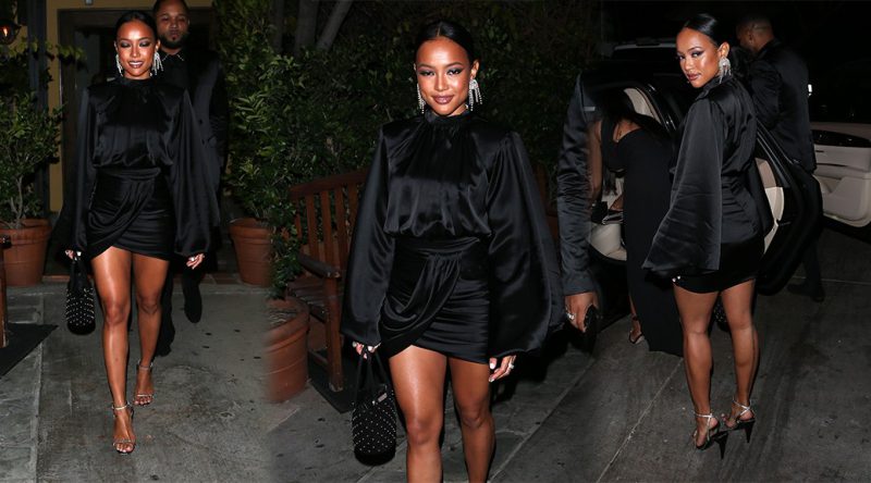 Karrueche Tran – Sexy Legs at AGO Restaurant in West Hollywood