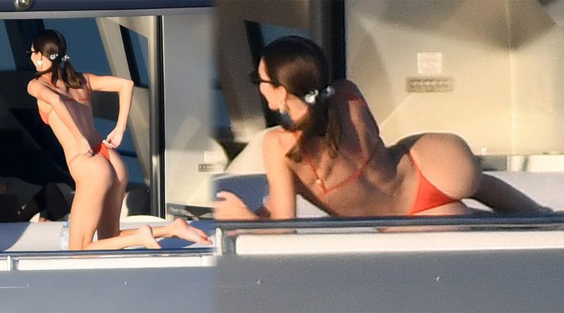Kendall Jenner – Sexy Ass in a Tiny Thong Bikini on a Yacht in Miami