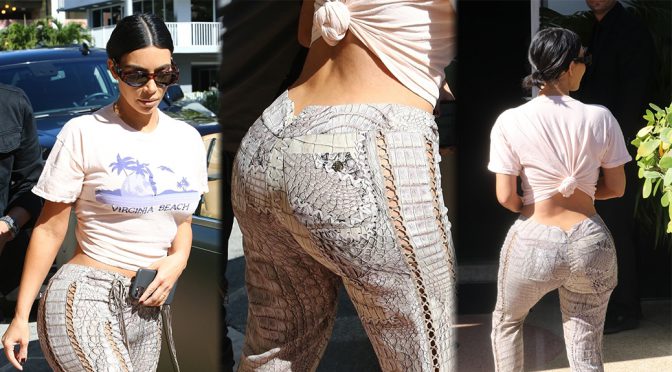Kim Kardashian – Big Sexy Ass Candids Out in Miami